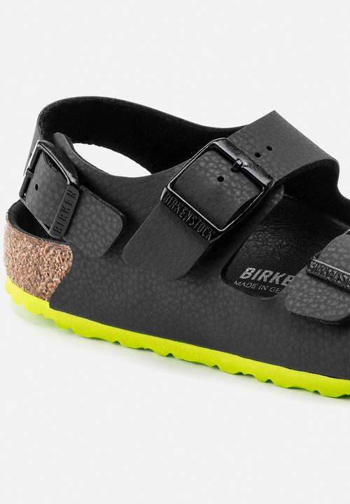 Birkenstock - Milano kids bf desert soil black lime narrow - desert soil black lime