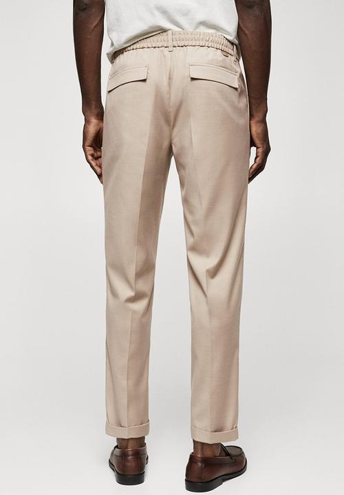 MANGO - Trousers Nasta - beige