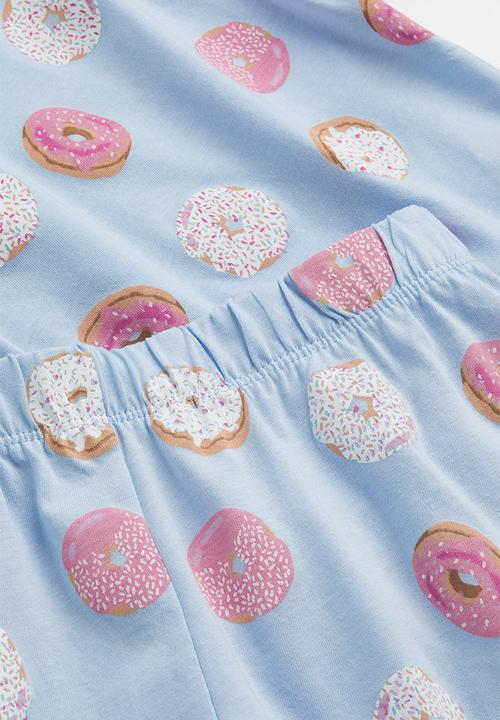 H&M - Cotton pyjamas -  light blue/doughnuts 