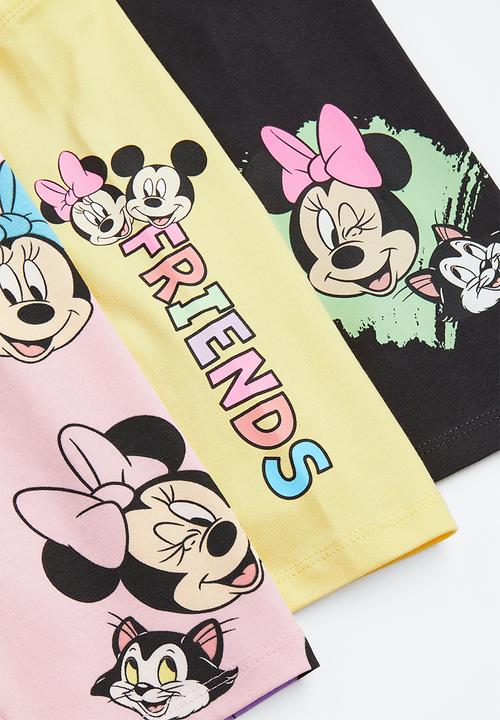H&M - 3-pack printed cycling shorts - dark grey/disney