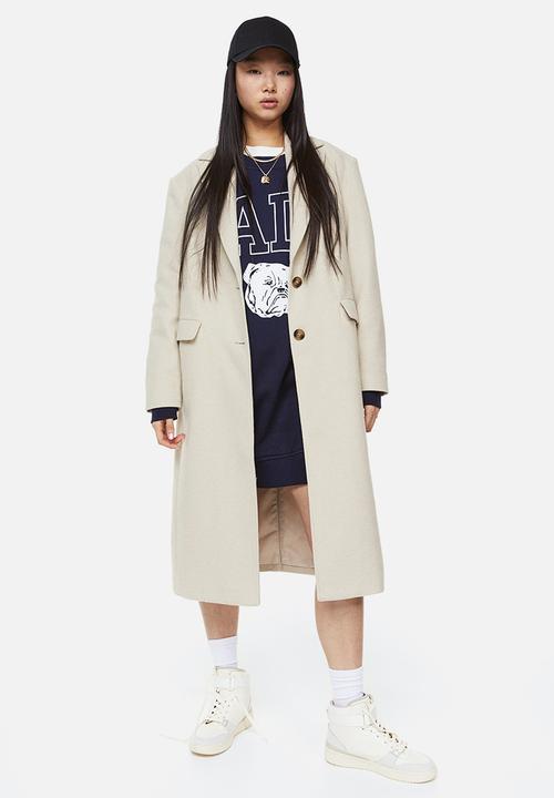 H&M - Oversized printed sweatshirt dress - dark blue/yale 