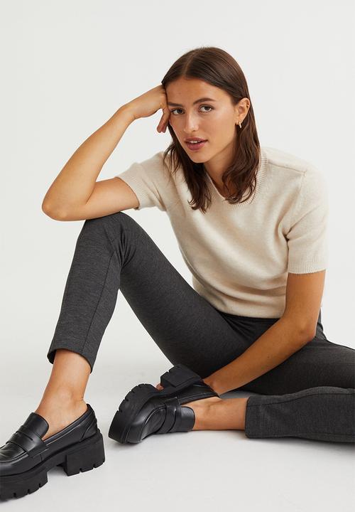 H&M - Crease-leg leggings - grey