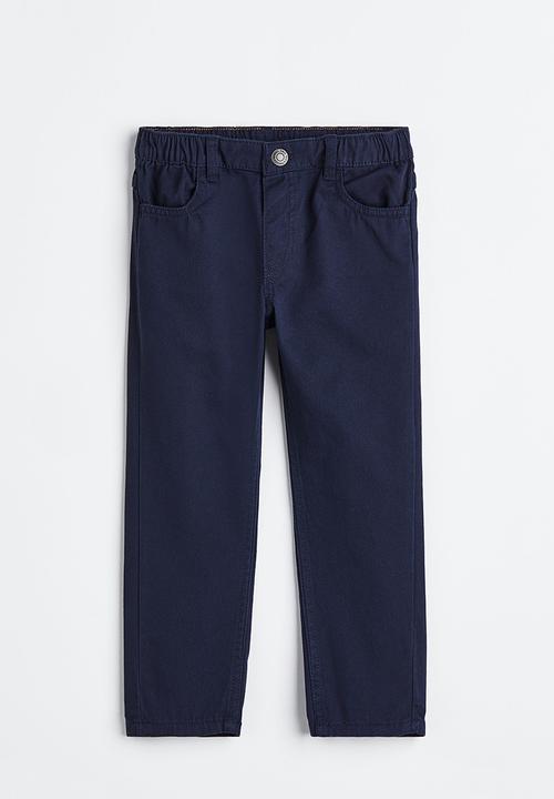 H&M - Relaxed tapered fit trousers - dark blue 