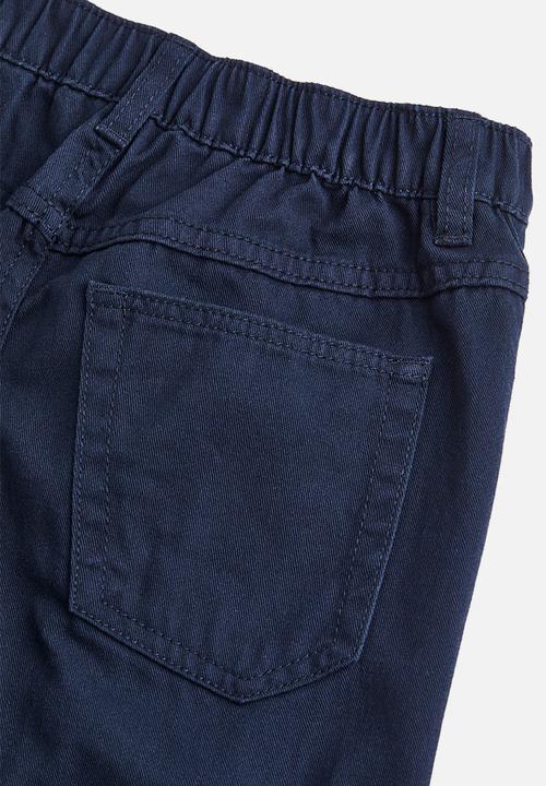 H&M - Relaxed tapered fit trousers - dark blue 