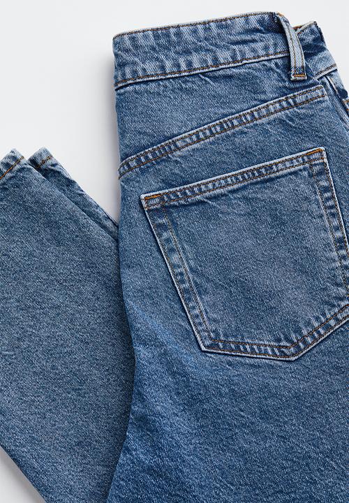 H&M - Slim mom high ankle jeans - denim blue 