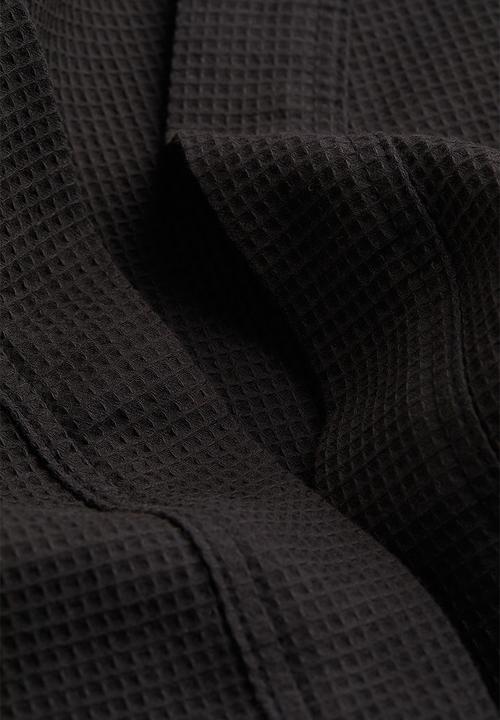 H&M - Waffled dressing gown - charcoal grey