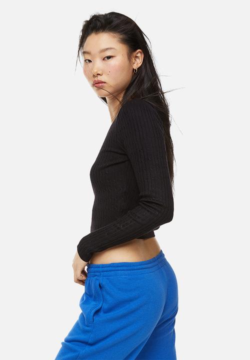 H&M - Knitted top - black