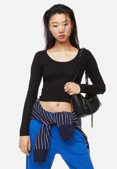 H&M - Knitted top - black