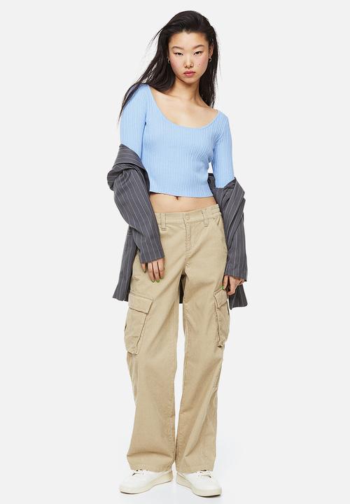 H&M - Knitted top - light blue