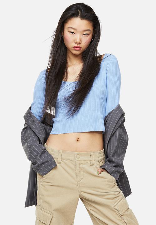 H&M - Knitted top - light blue