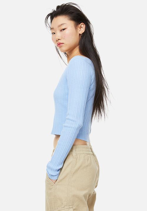 H&M - Knitted top - light blue