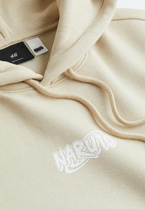 H&M - Regular fit hoodie - light beige/naruto 