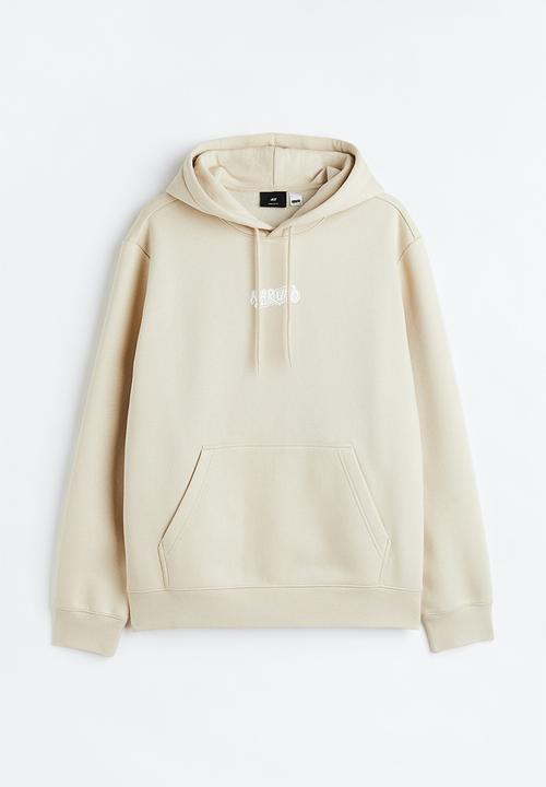 H&M - Regular fit hoodie - light beige/naruto 