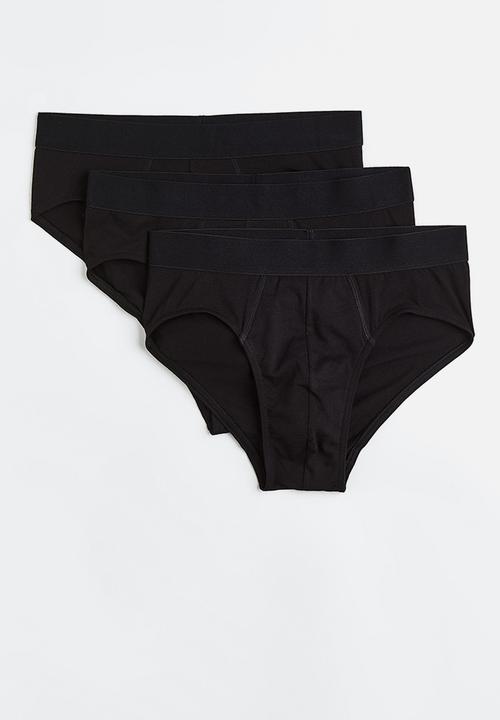 H&M - 3-pack xtra life™ briefs - black