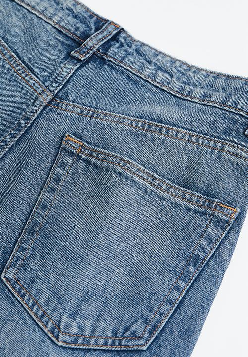 H&M - 90s straight trousers - denim blue 