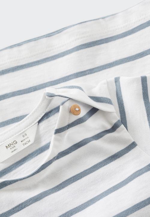 MANGO - T-shirt marine - celeste