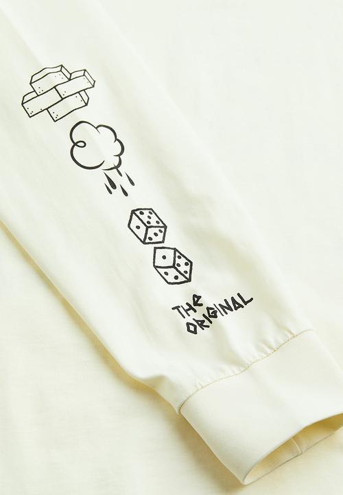 H&M - Relaxed fit printed jersey top - cream/felix the cat