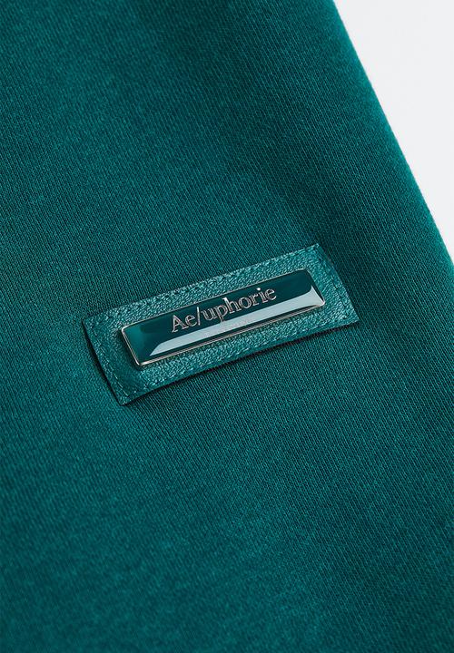 H&M - Relaxed fit appliquéd sweatshirt - dark turquoise 