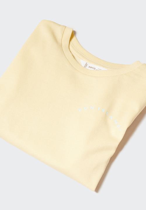MANGO - T-shirt isla - amarillo