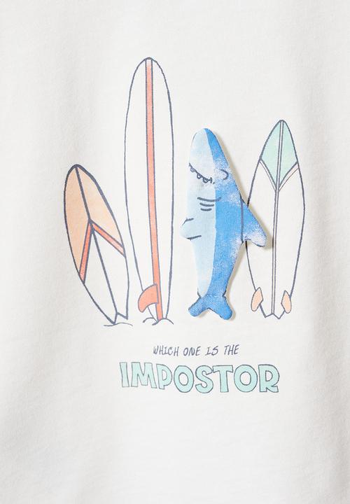 MANGO - T-shirt impostor - off white