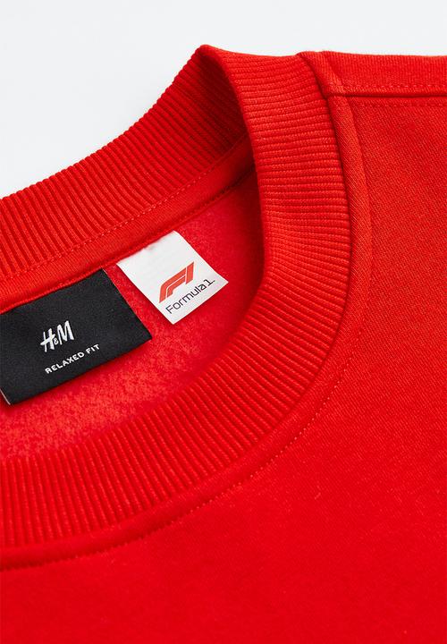 H&M - Relaxed fit sweatshirt - red/formula 1