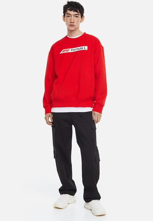 H&M - Relaxed fit sweatshirt - red/formula 1