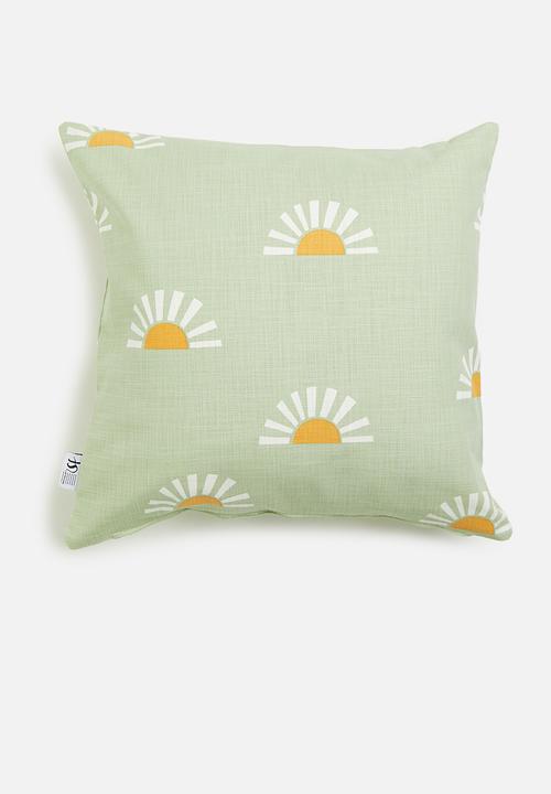 Sixth Floor - Rays cushion cover - sage
