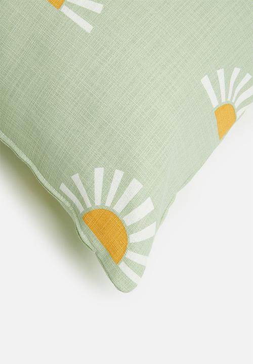 Sixth Floor - Rays cushion cover - sage