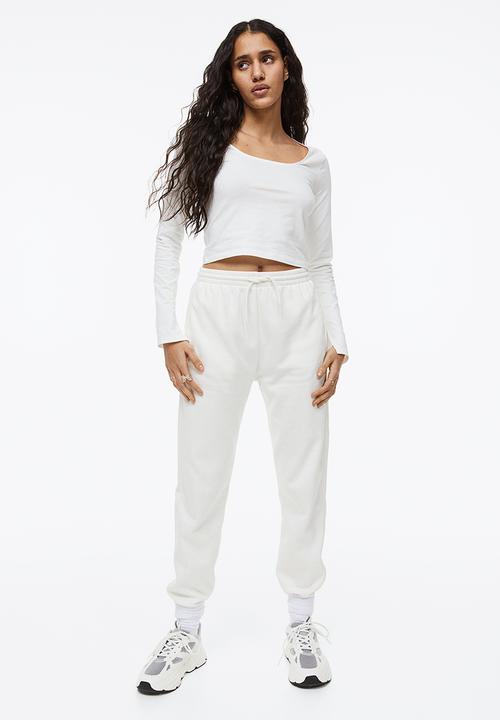 H&M - Long-sleeved cotton top - white