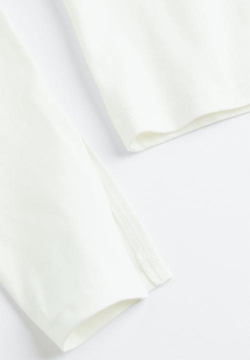 H&M - Long-sleeved cotton top - white