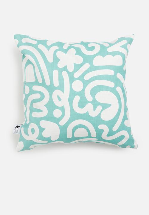 Sixth Floor - Shores cushion cover - blue