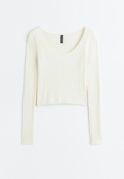 H&M - Knitted top - cream