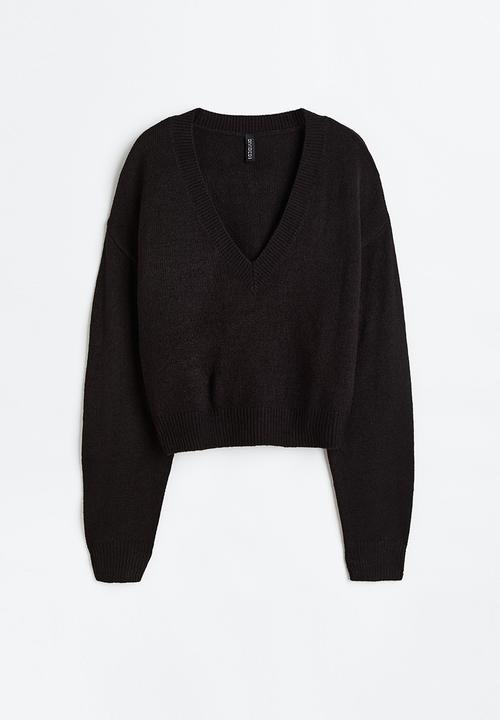 H&M - V-neck jumper - black