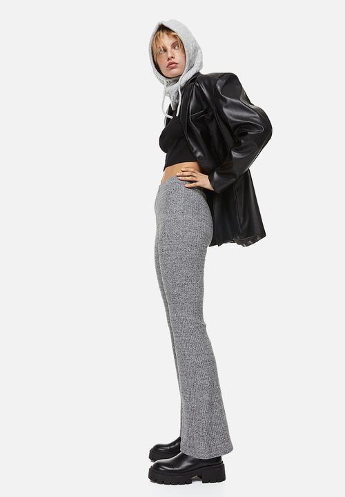 H&M - Flared leggings - light grey marl 