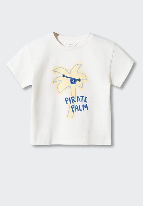 MANGO - T-shirt pipalm - off white