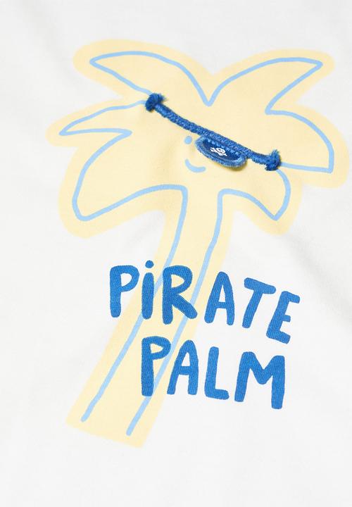 MANGO - T-shirt pipalm - off white