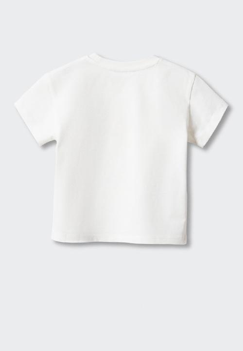 MANGO - T-shirt pipalm - off white