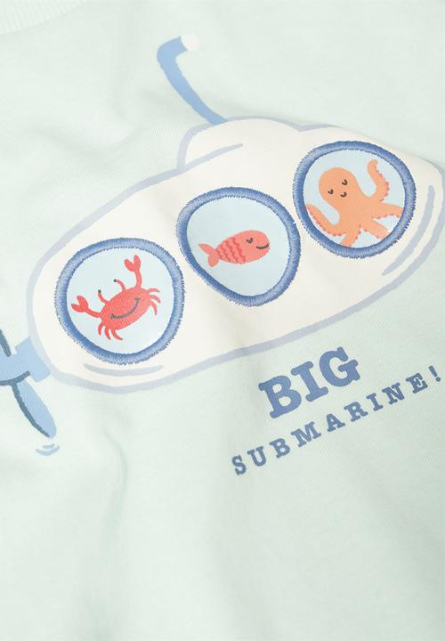 MANGO - T-shirt window - aqua