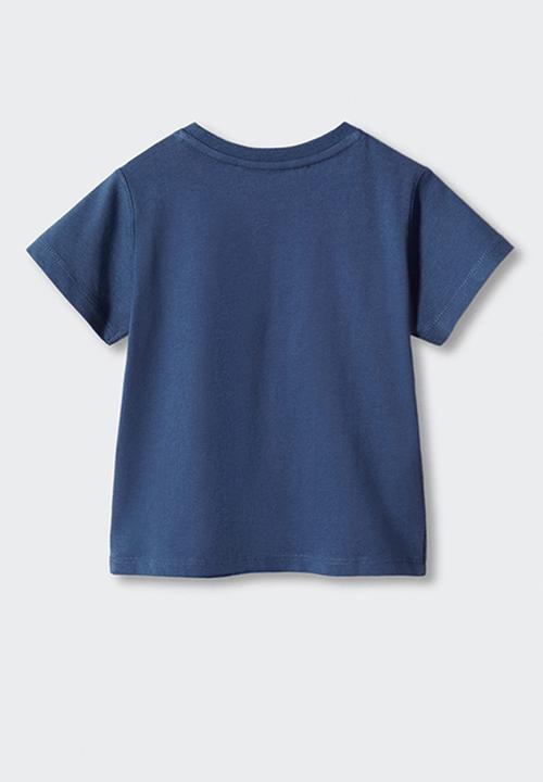 MANGO - T-shirt tortuga - navy