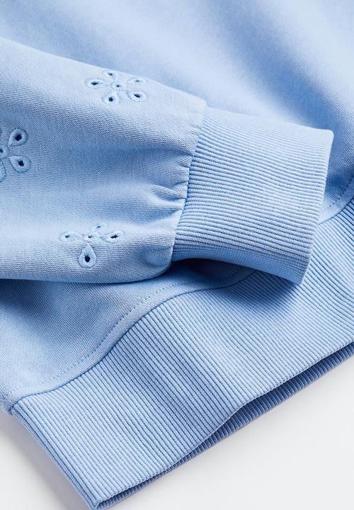 H&M - Broderie anglaise sweatshirt - light blue