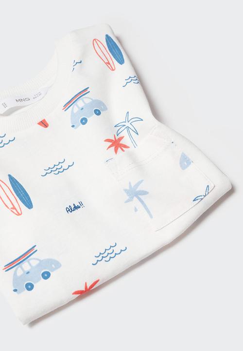 MANGO - T-shirt peter - white