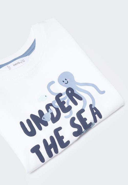 MANGO - T-shirt under - white