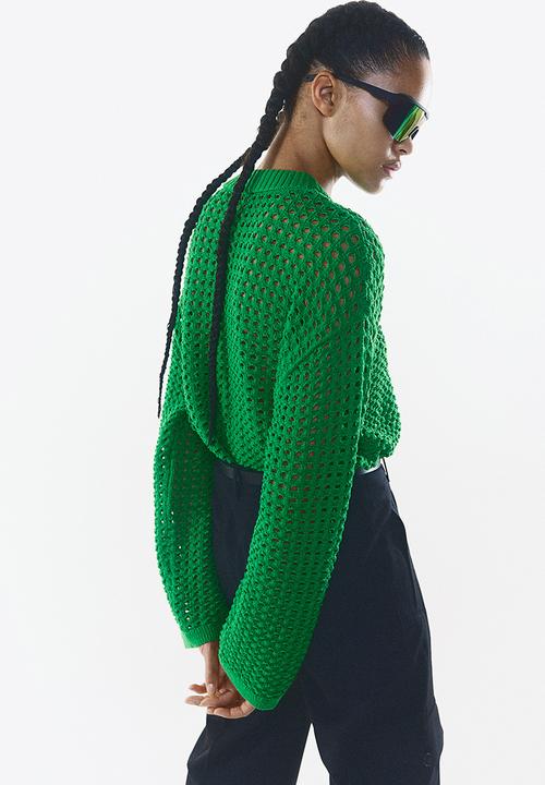 H&M - Pointelle-knit jumper - green