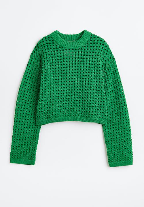 H&M - Pointelle-knit jumper - green