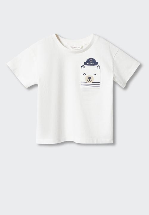 MANGO - T-shirt mariner - off white