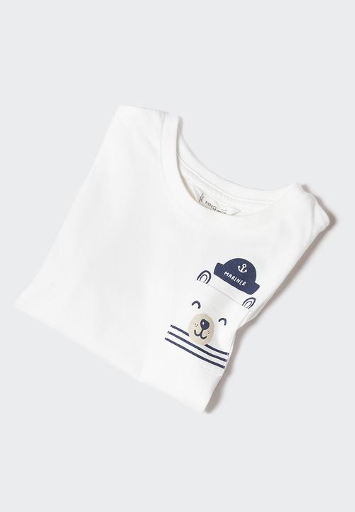 MANGO - T-shirt mariner - off white