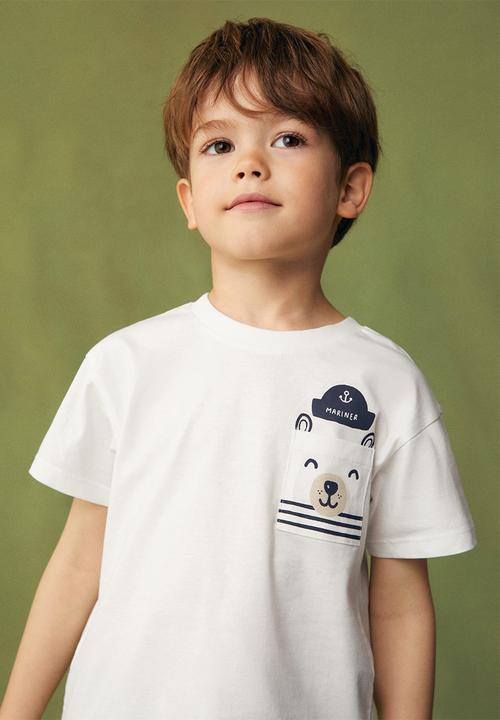 MANGO - T-shirt mariner - off white