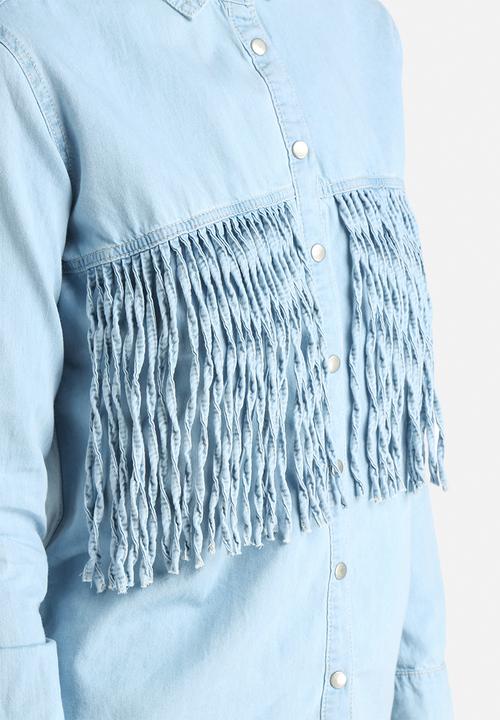 Goldie - Western High Denim Blouse