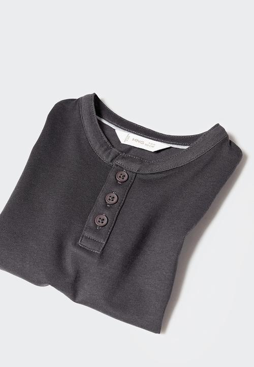 MANGO - T-shirt panib4 - antracita
