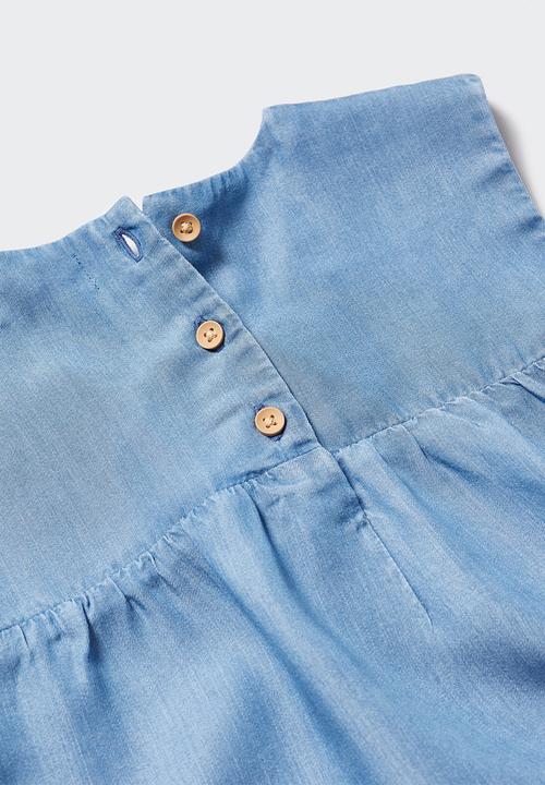 MANGO - Blouse alba - tejano claro